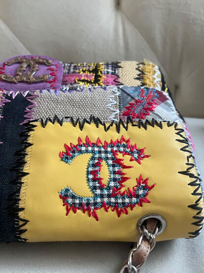 Chanel Jumbo Multicolor Patchwork Flap Bag