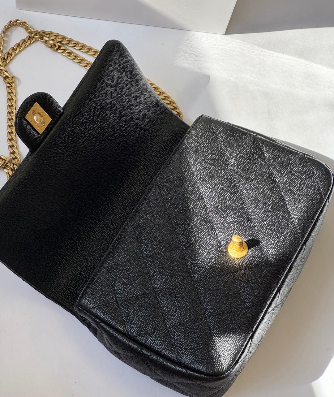 Chanel Black Medium Caviar Sweetheart Crush Flap Bag