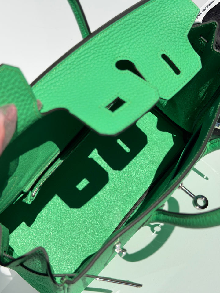Hermès Birkin 25 Vert Comics Togo Palladium Hardware 2023