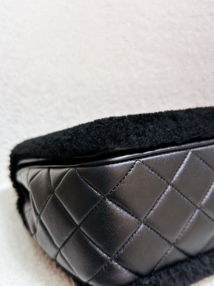 Chanel Supermarket Comic Maxi Shearling Flap Bag