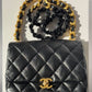 Chanel Lacquered Metal Small CC Lambskin Flap Bag