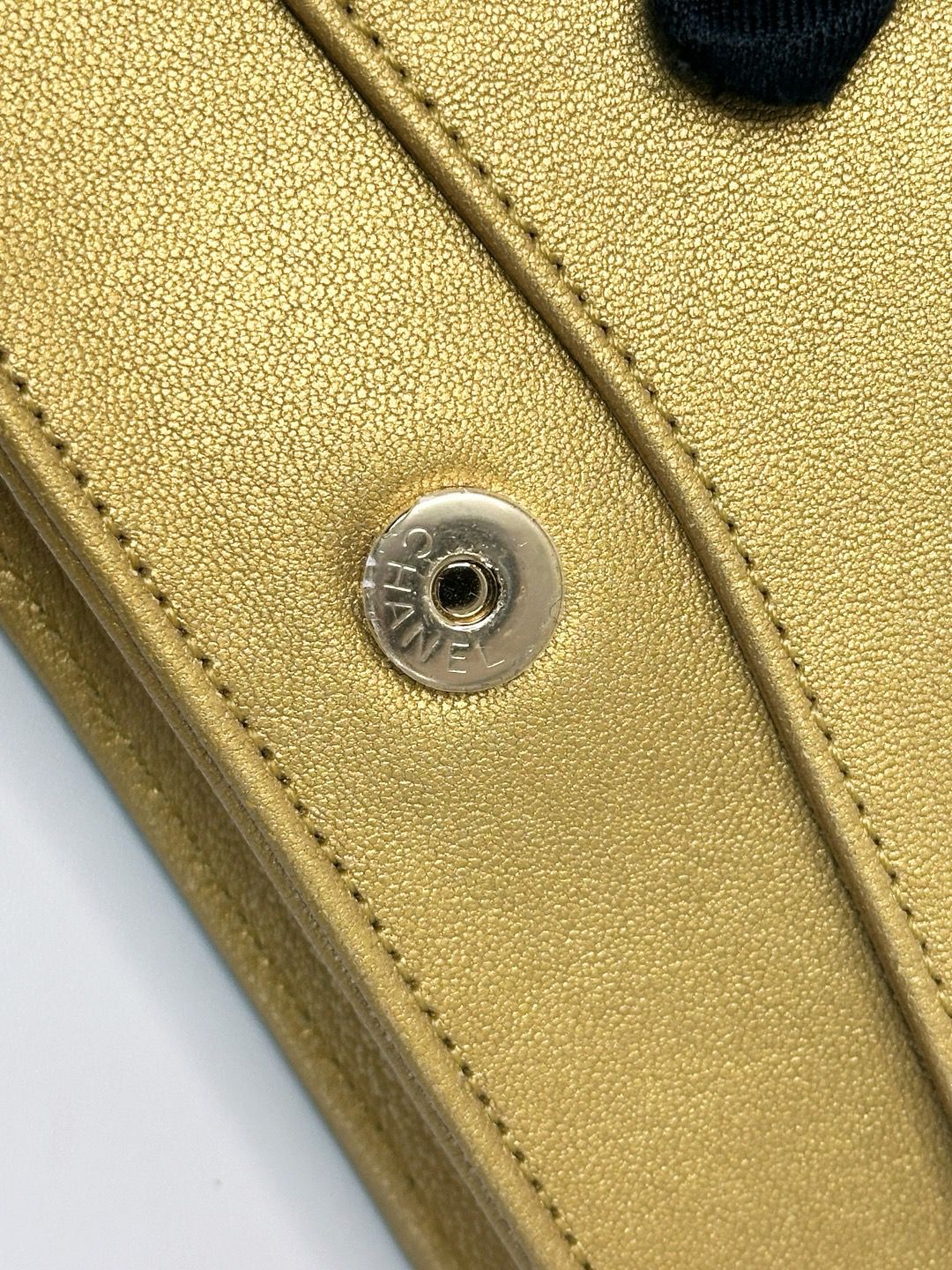 Chanel 19A Gold Egyptian CC Clutch