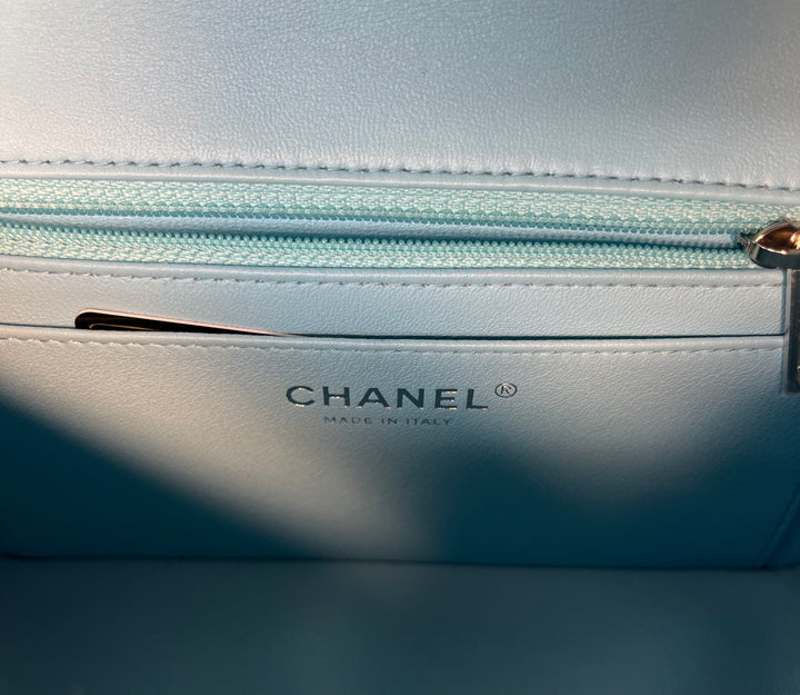 Chanel 21S Blue Neon Mini Flap