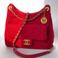 Chanel Small Red Wool Tweed Hobo