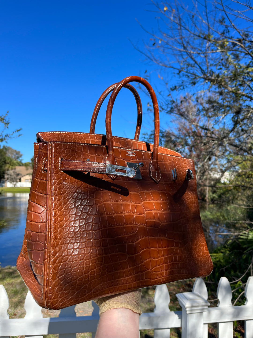 Hermes Fauve Barena Matte Croc Birkin 35