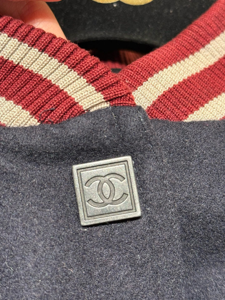 Chanel 2004 CC Varsity Bomber Jacket