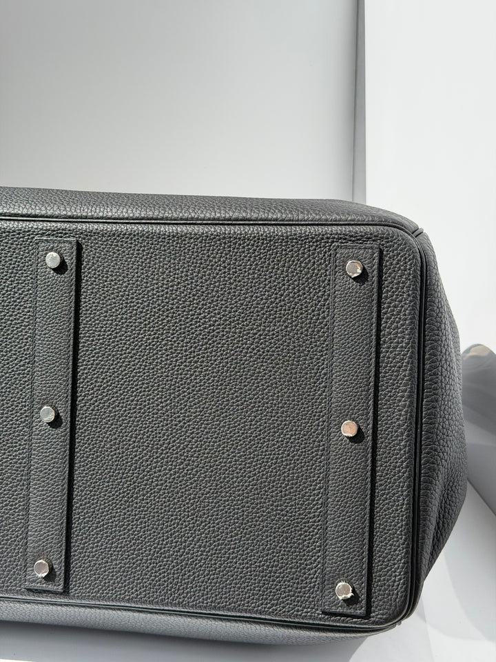 Hermès HAC 50 Black Togo Palladium Hardware 2022
