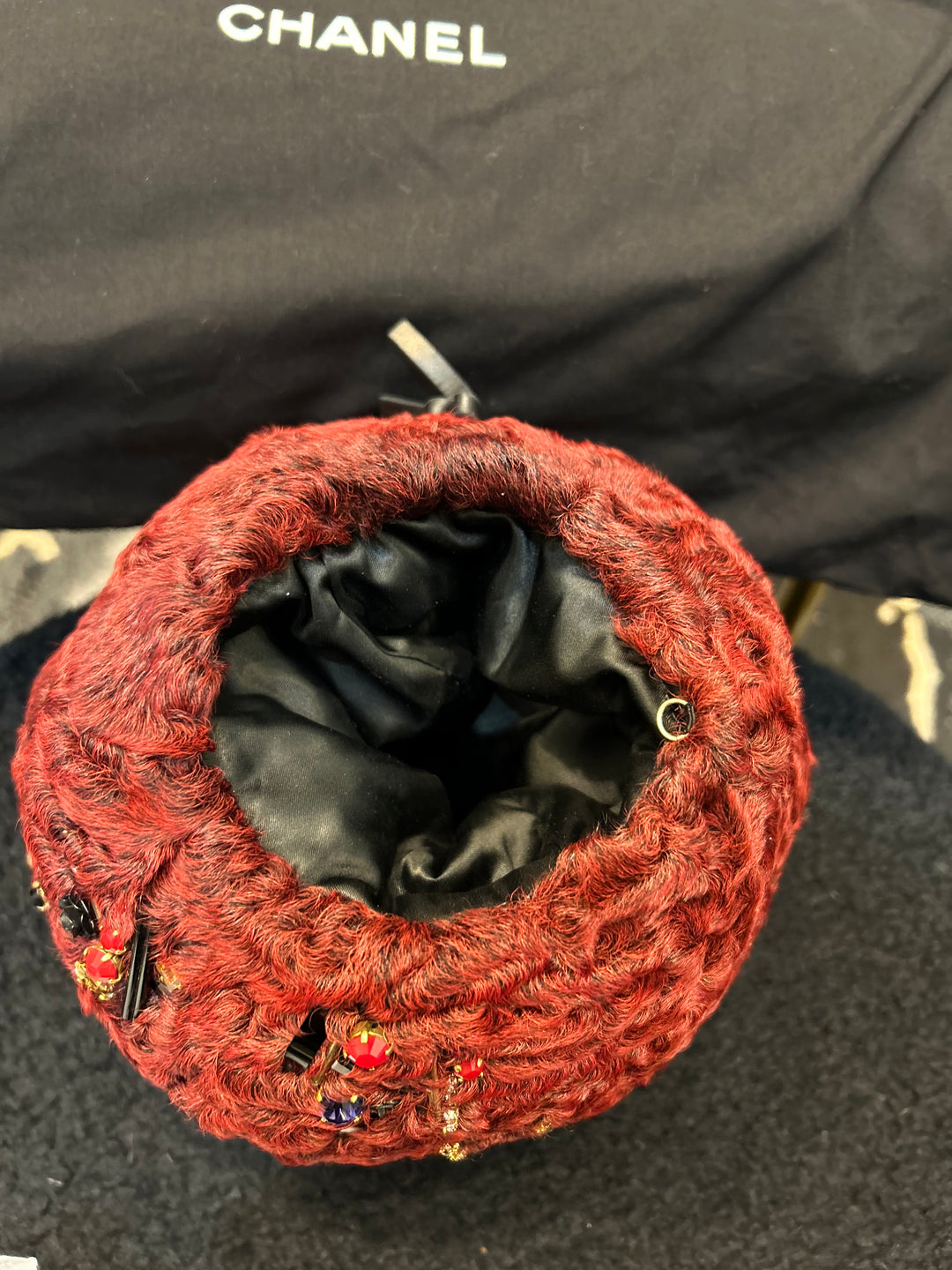 Chanel 2009 Paris - Moscou Embellished Persian Lamb Muff Clutch Bag