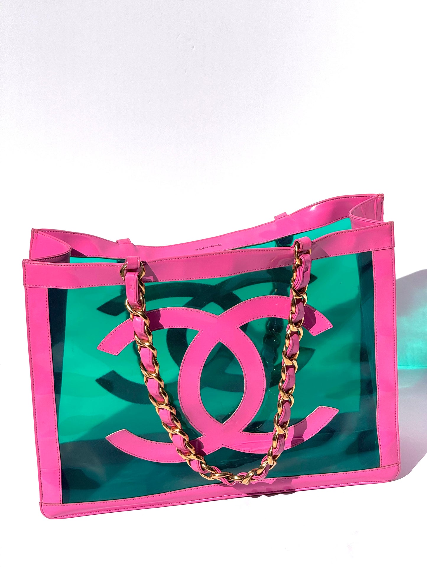 Rare Chanel 1995 Barbie Collection Pink PVC Tote