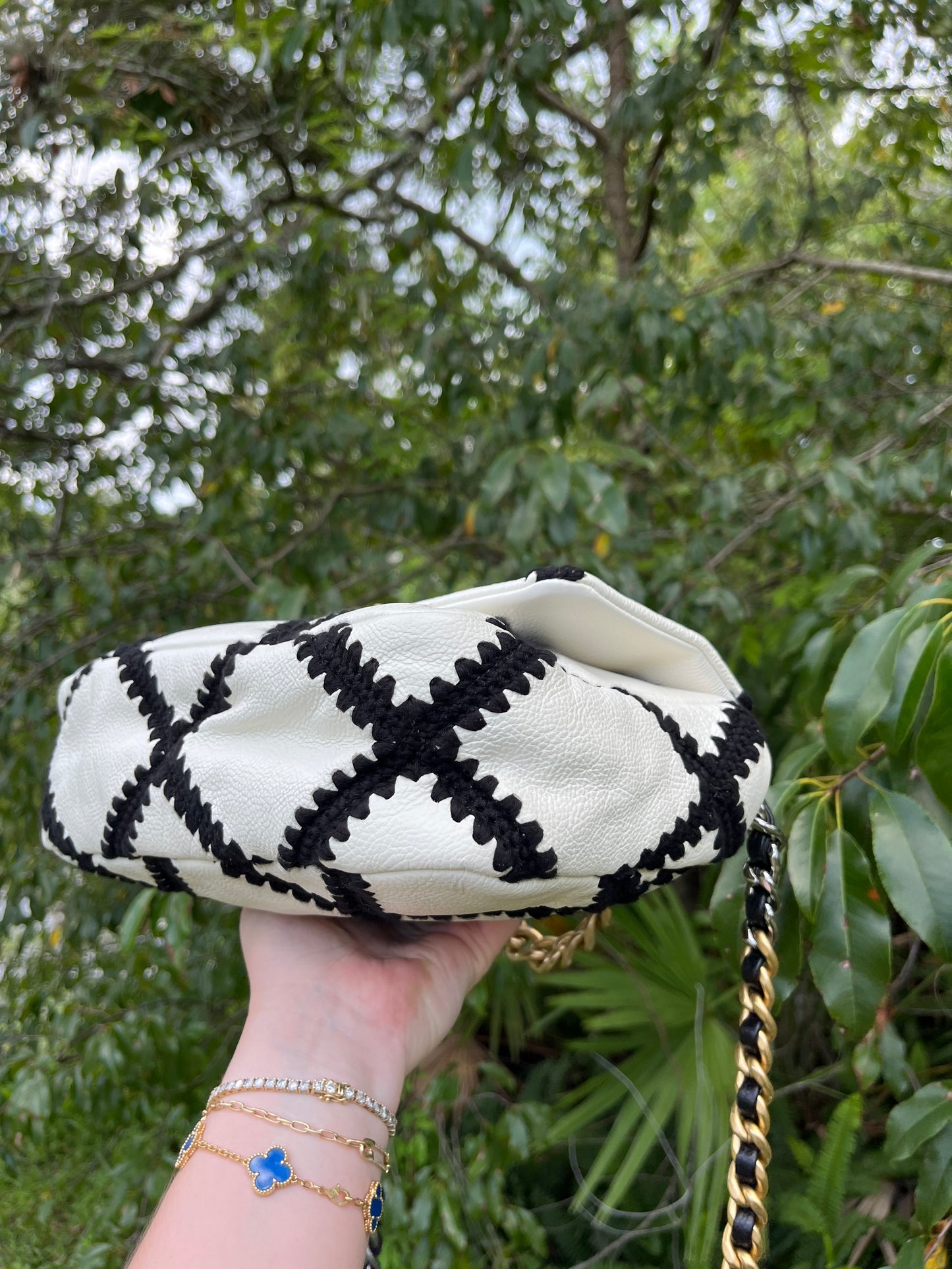 Chanel 19 Medium Crochet Quilted Calfskin Flap Bag