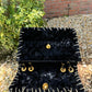 Chanel 1993 Black Velvet Whipstitch CC Flap Bag