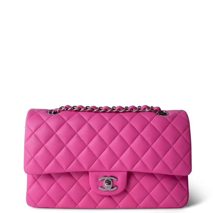 Chanel 21S Pink Neon Lambskin Medium Flap Bag