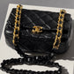 Chanel Lacquered Metal Small CC Lambskin Flap Bag