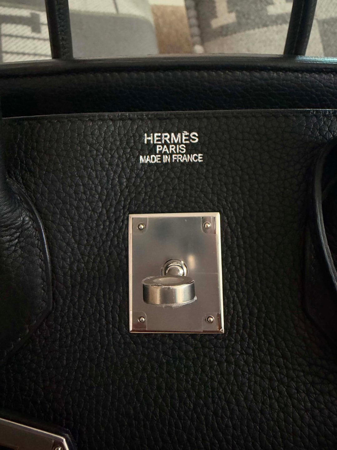 Hermès Birkin 35 Black Brushed Silver Hardware 2015