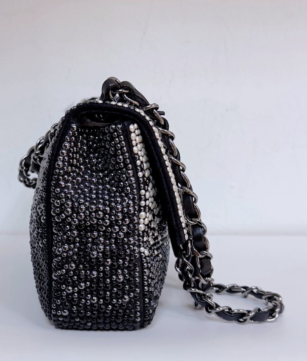 Chanel 2014 Pearl Embellished Mini Flap