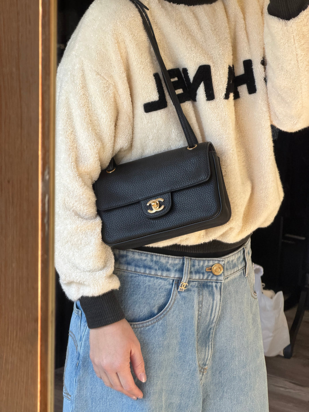 Chanel Mini Flap Bag Black Souplissimo Suede Calfskin Gold Tone Hardware 2026