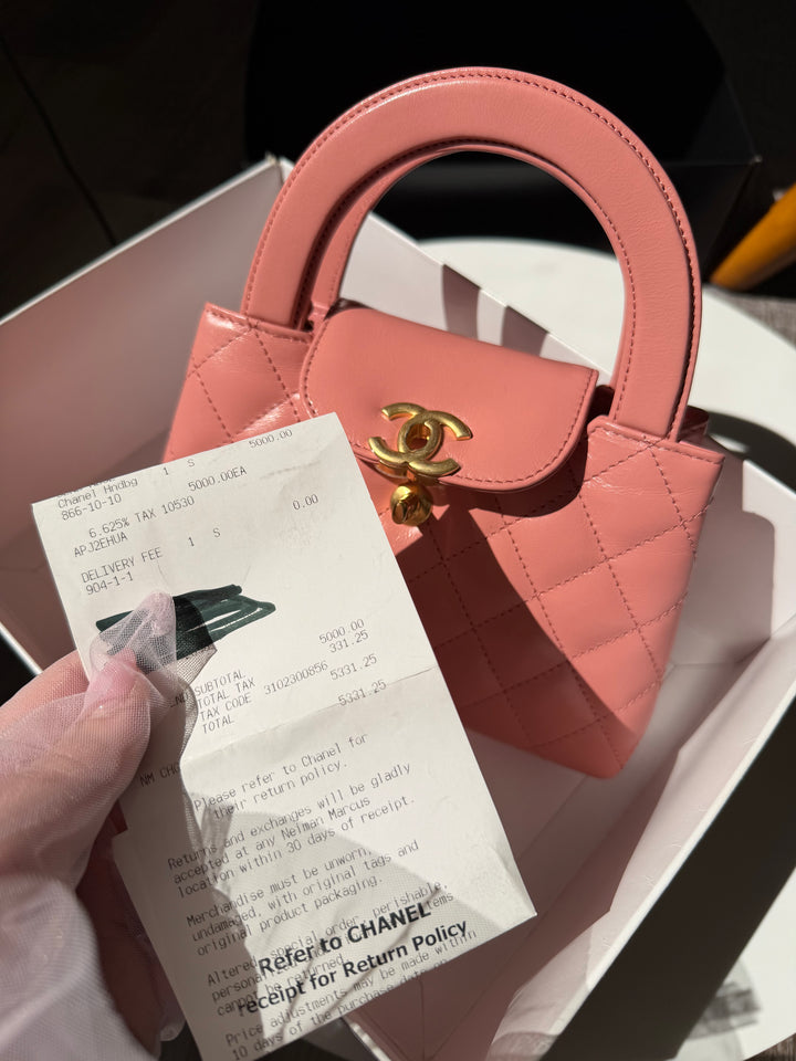 Chanel 23K Pink Aged Calfskin Mini Kelly