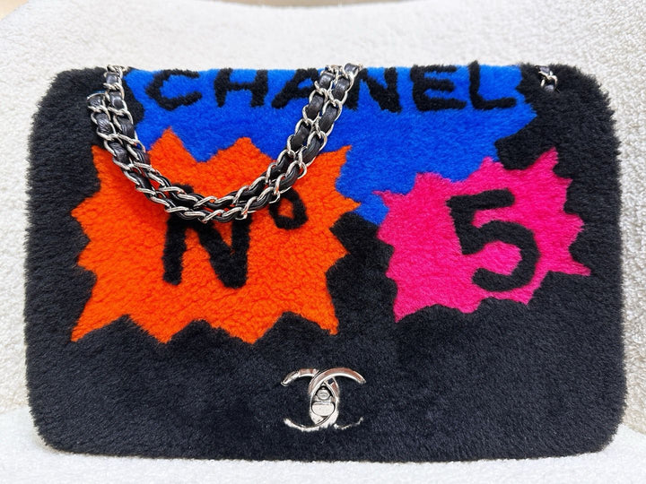 Chanel Supermarket Comic Maxi Shearling Flap Bag