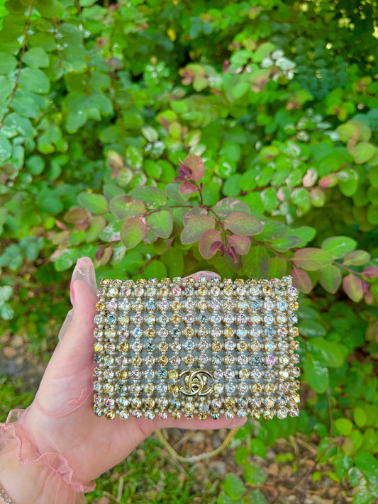 Chanel Multicolor Strass Pearl Mini Evening Bag