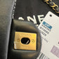 Chanel Black & White Mini Tweed Pearl Flap Bag