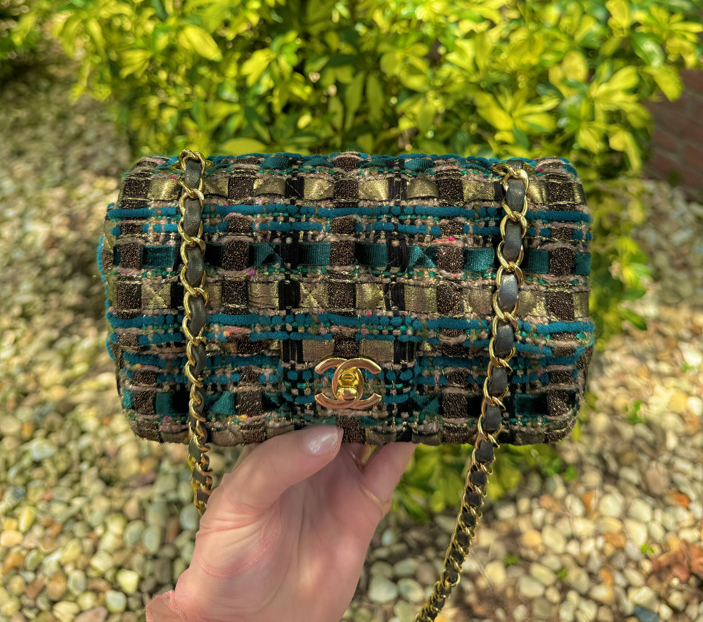 Chanel 19A Egypt Tweed Mini Flap