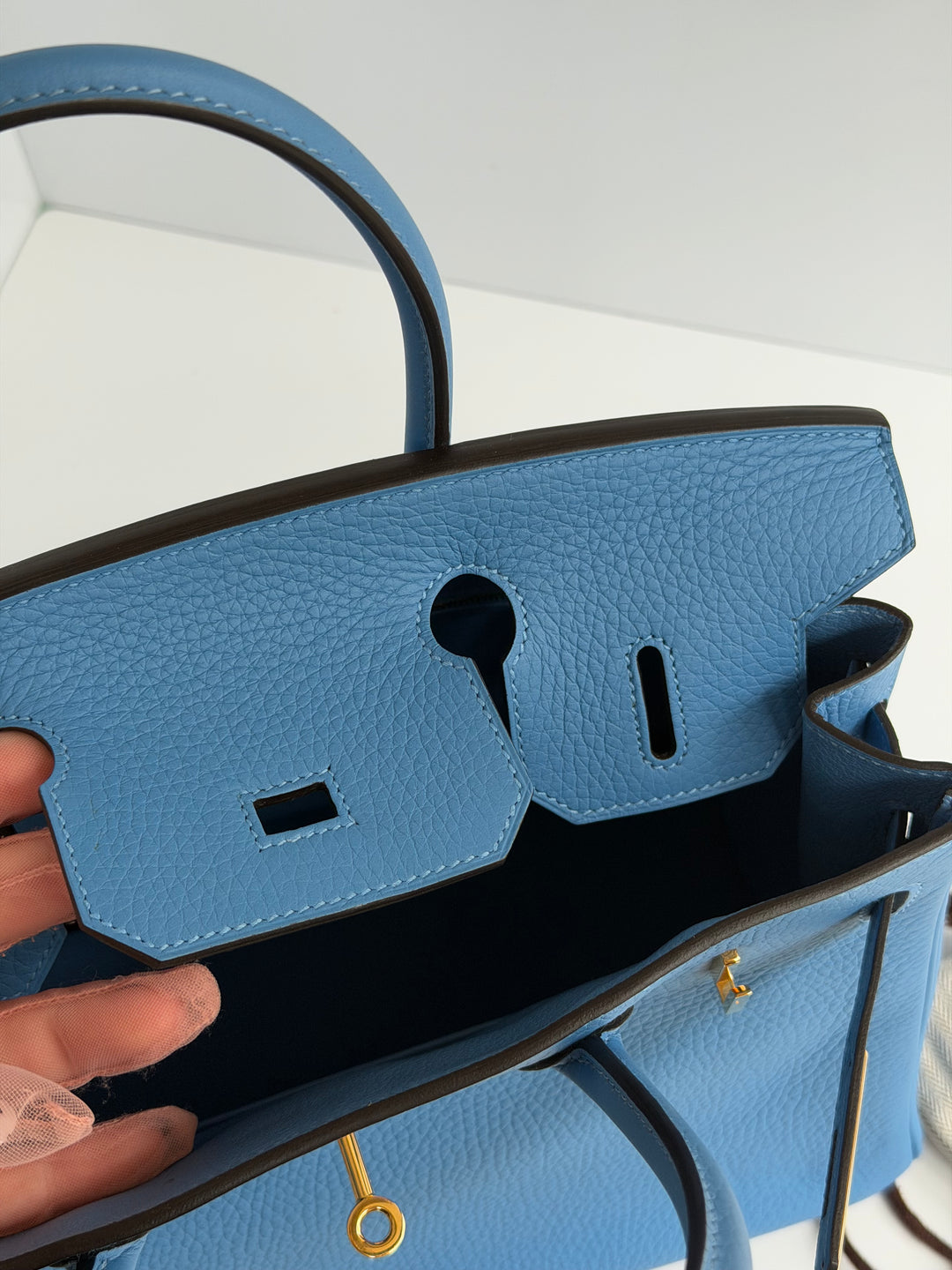 Hermes 2014 Bleu Paradis Clemence Taurillon Birkin 30