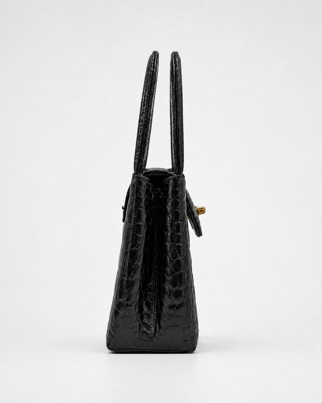 Chanel Rare Black Crocodile Top Handle Micro Mini Kelly Bag 24K Gold Hardware 1996