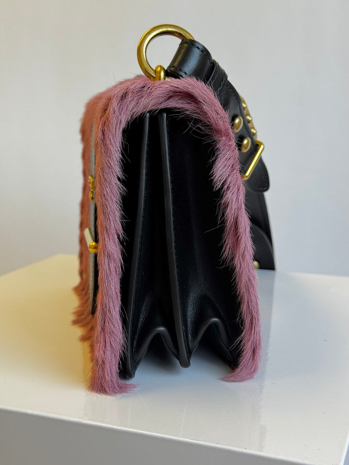 Prada Calf Hair Pink Cahier Crossbody Bag