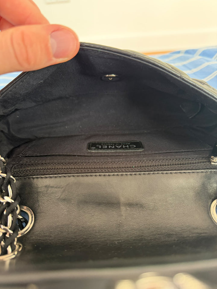 Chanel Mini Ladybug Flap Black Lambskin Silver Hardware 2011