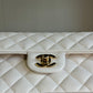 Chanel White Small Caviar Classic Flap Bag