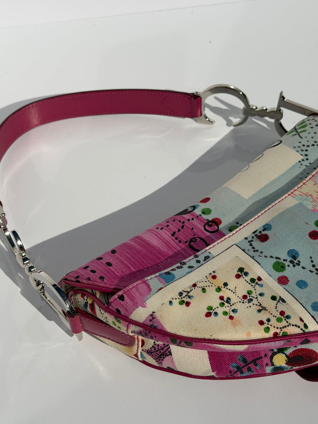 Christian Dior 2003 Multicolor “Filth” Saddle Bag