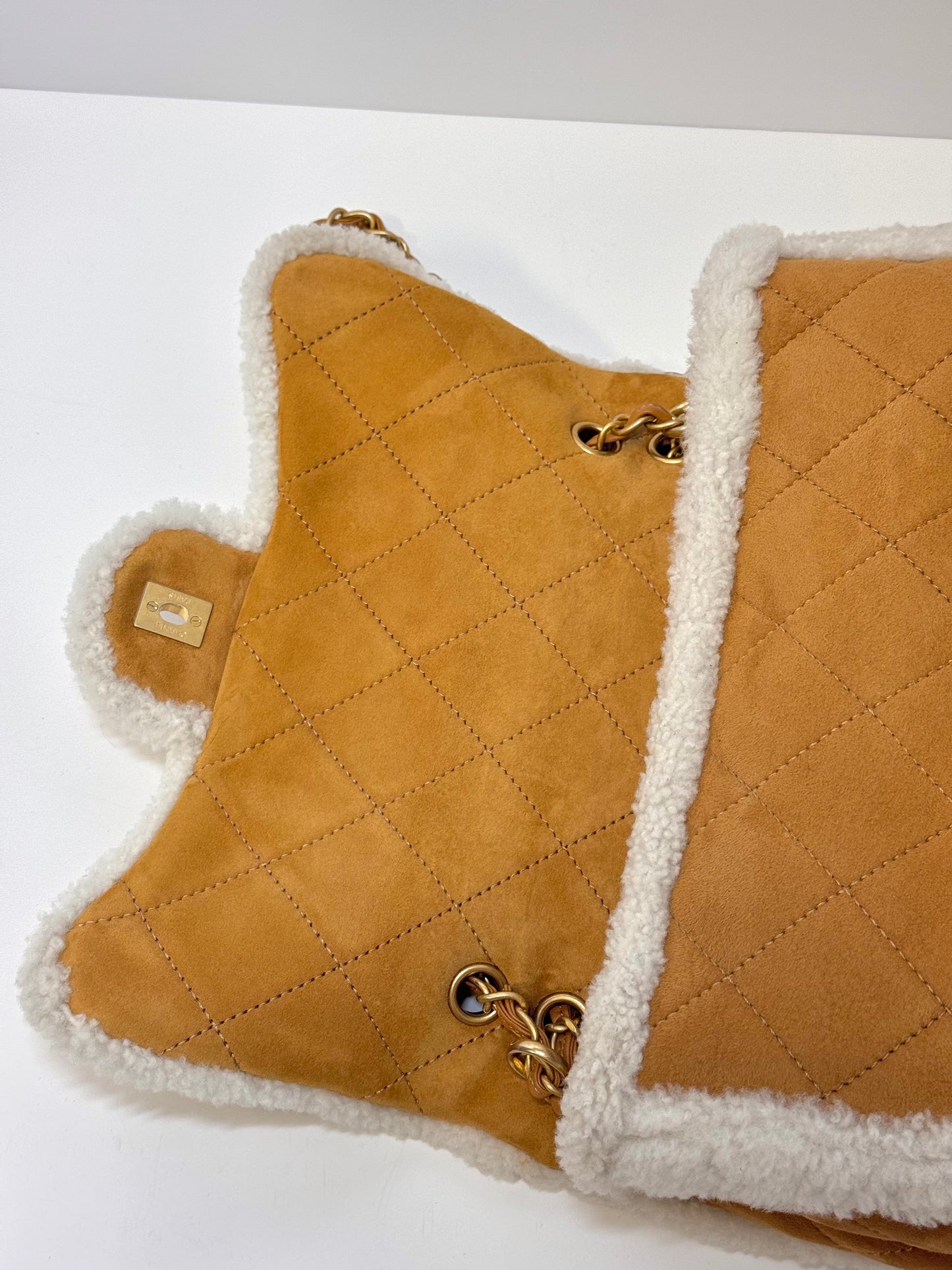 Chanel Large Shearling Coco Neige Flap Bag