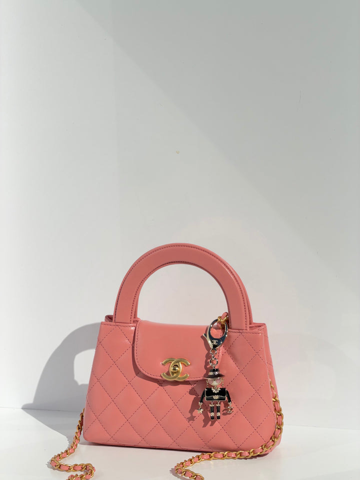 Chanel 23K Pink Aged Calfskin Mini Kelly