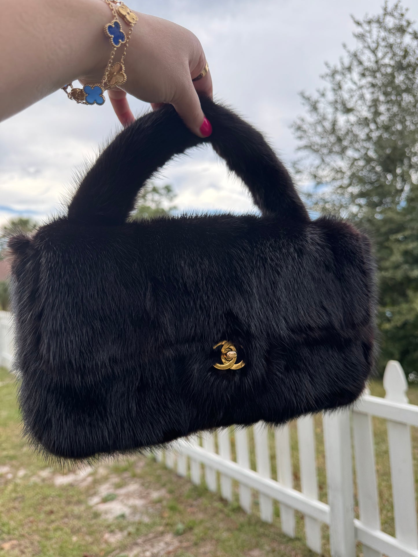 Chanel RARE 100% Genuine Mink Fur Kelly