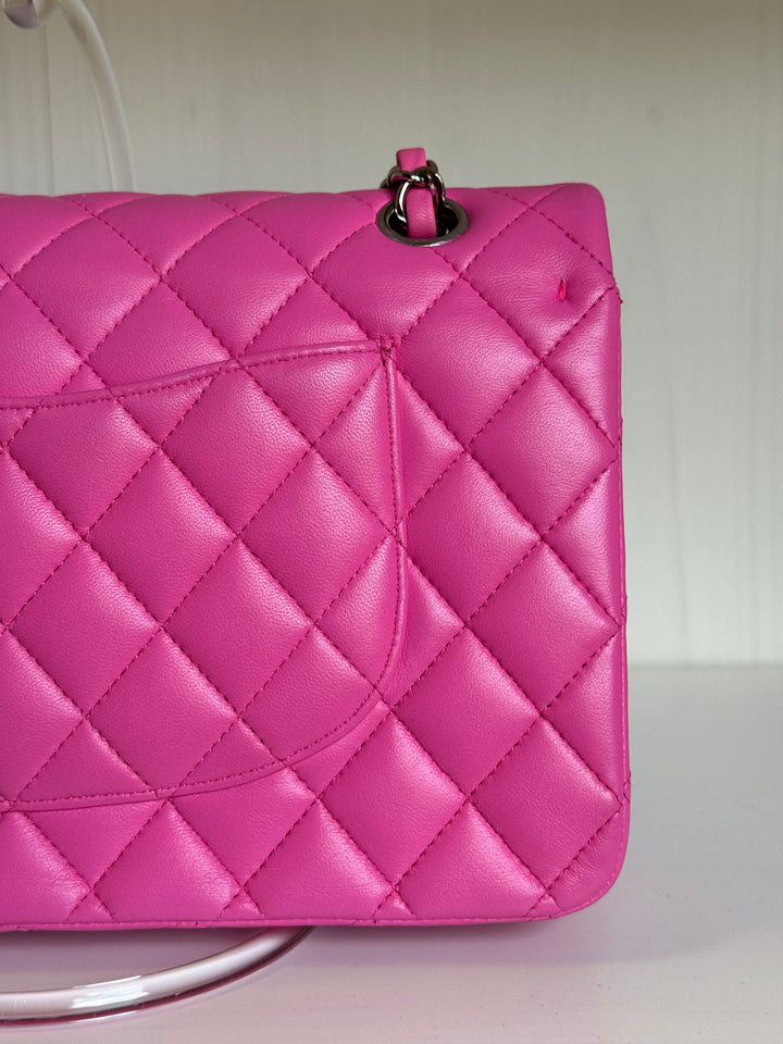 Chanel 21S Pink Neon Lambskin Medium Flap Bag
