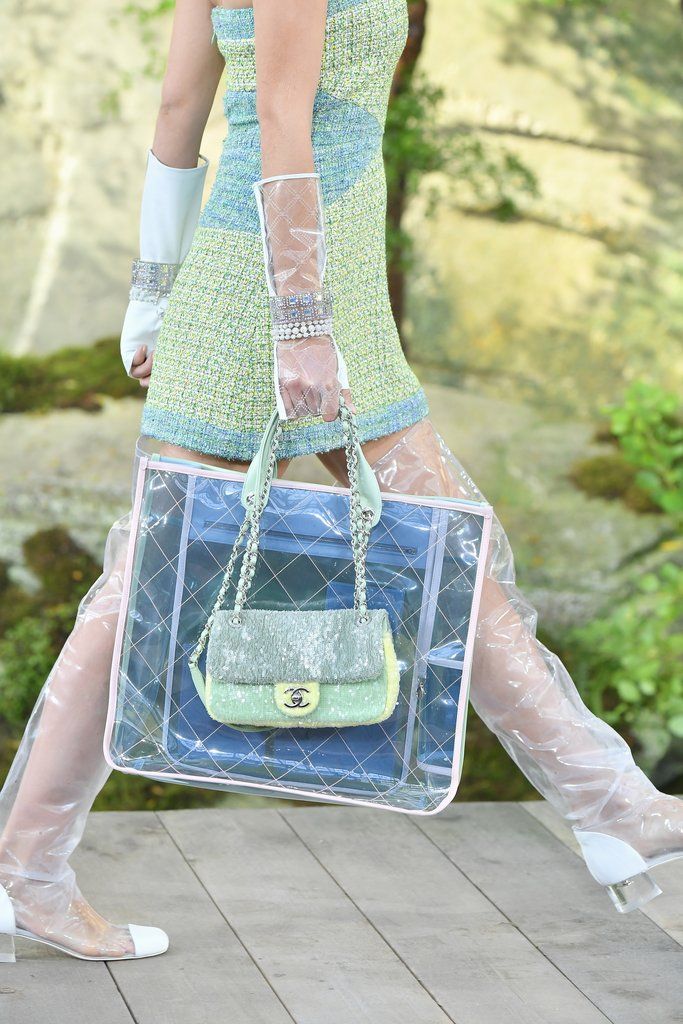 Chanel Coco Splash Lambskin PVC Shopping Tote