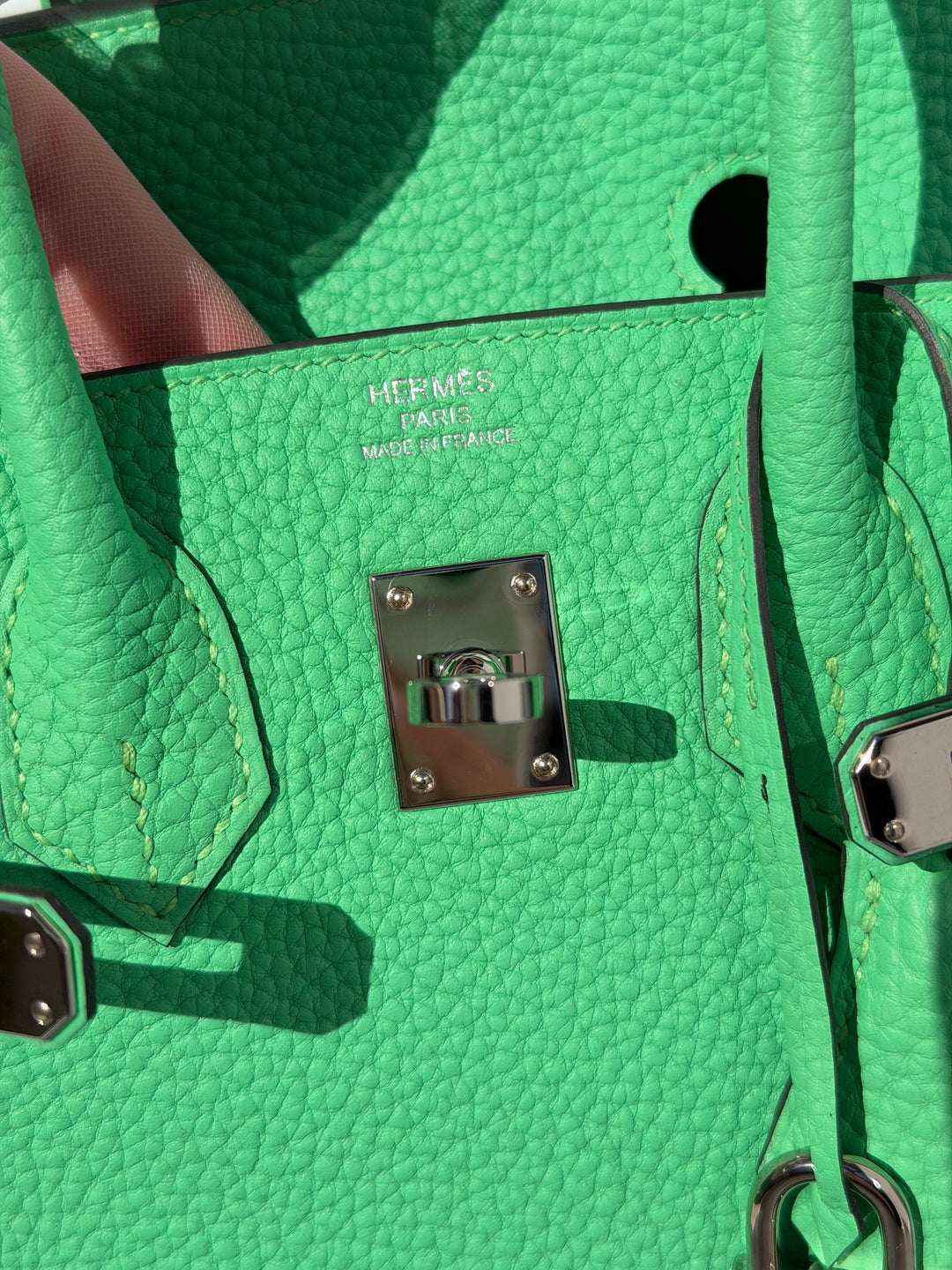 Hermès Birkin 25 Vert Comics Togo Palladium Hardware 2023