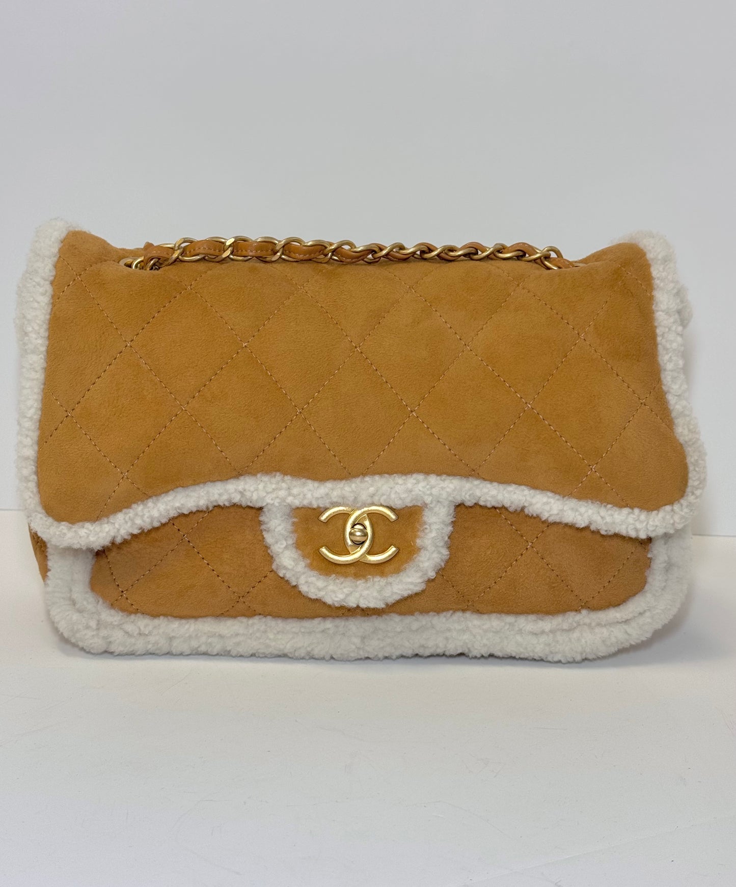 Chanel Large Shearling Coco Neige Flap Bag