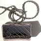 Chanel Metallic Calfskin Mini Ring Handle Flap Bag