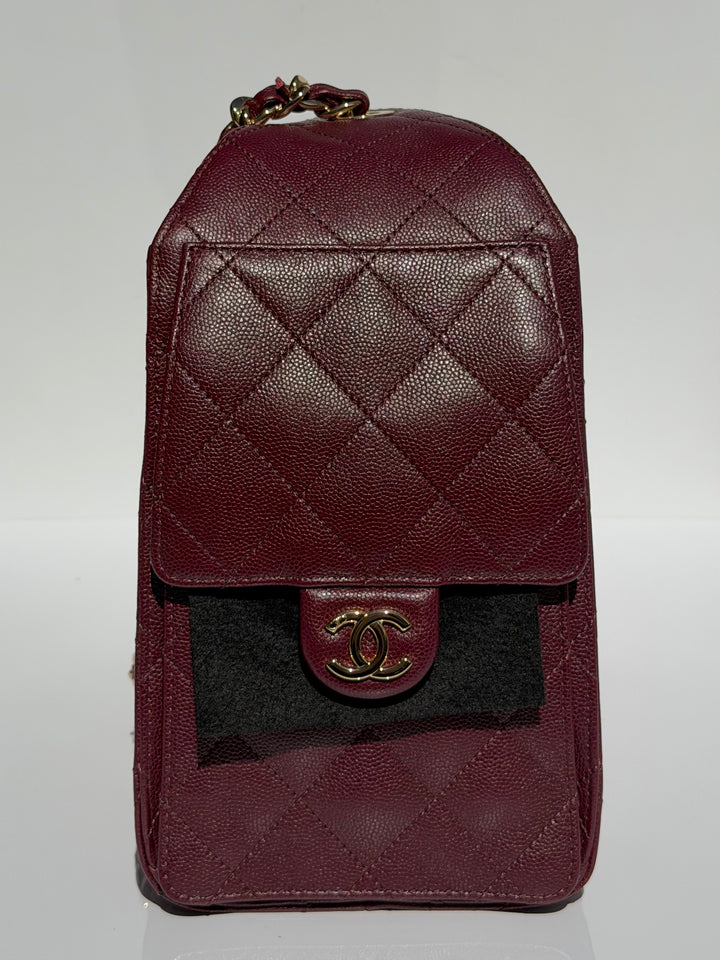 Chanel Small 25 Hobo Bag Caviar Leather Burgundy Antique Gold Hardware 2026