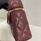 Chanel 25B Burgundy Caviar Slim Vanity Bag
