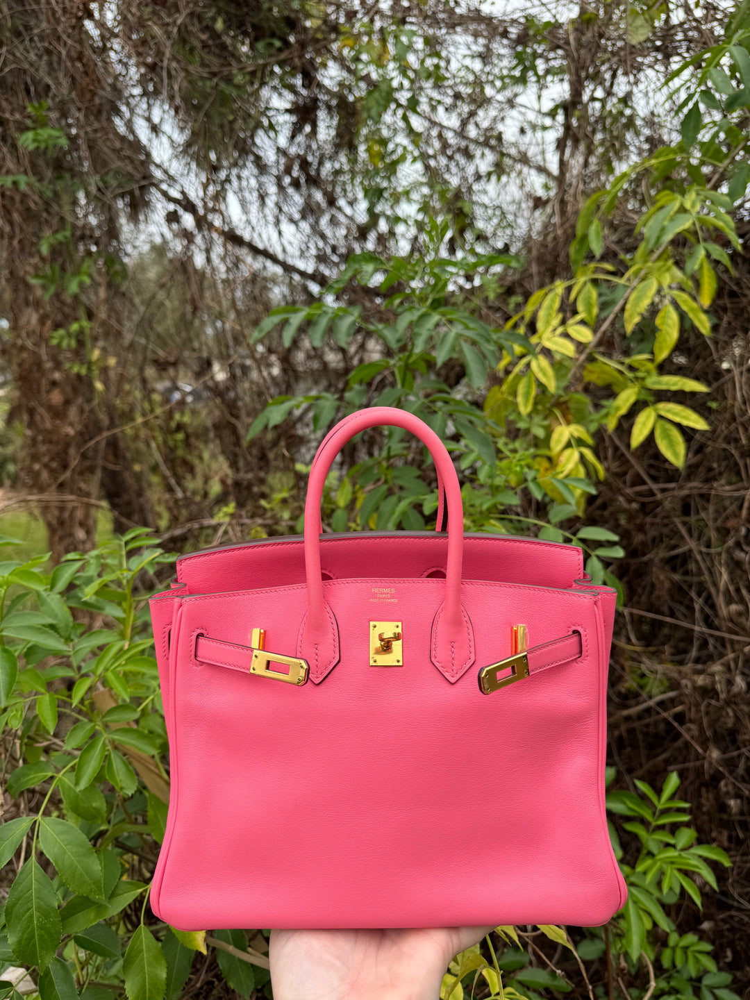Hermes Rose Lipstick Swift Birkin 25 GHW