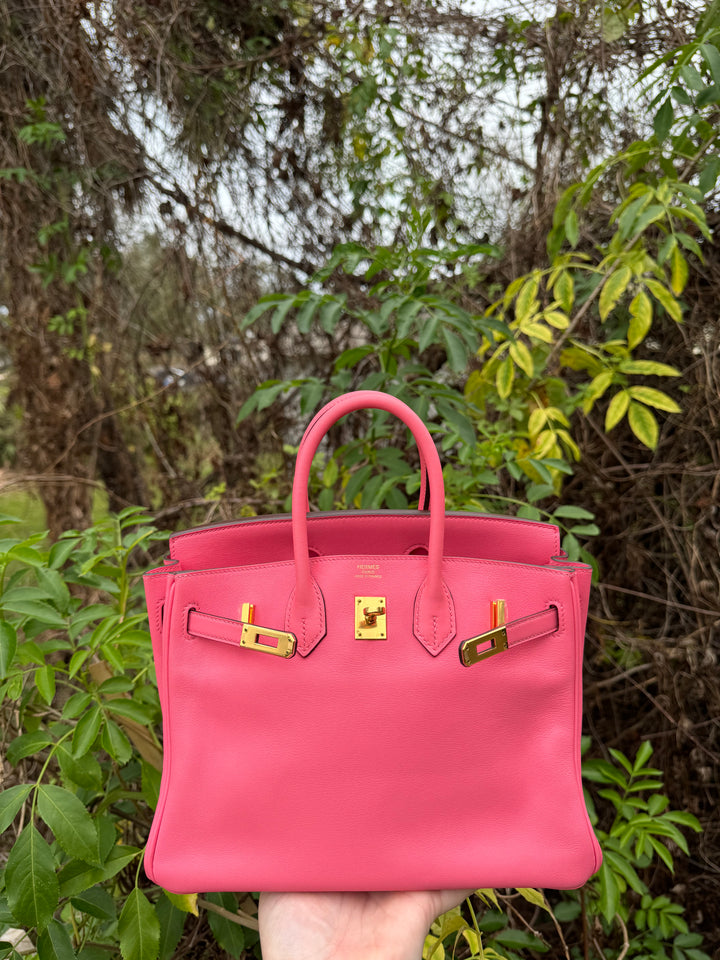 Hermes Rose Lipstick Swift Birkin 25 GHW