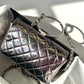 Chanel Metallic Calfskin Mini Ring Handle Flap Bag