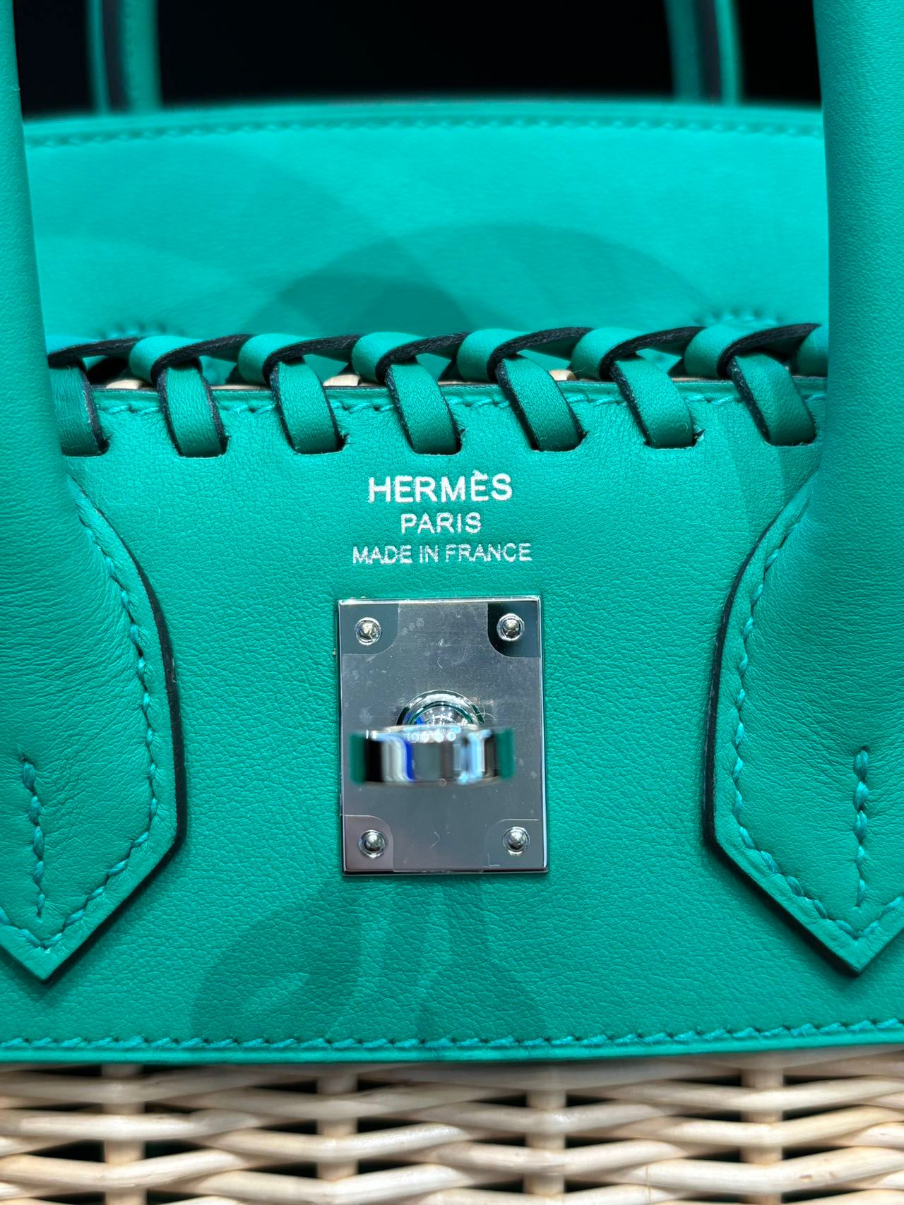 Hermes Menthe Swift Picnic Birkin 25