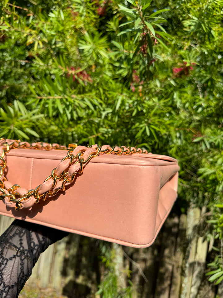 Chanel Light Pink Vintage Lambskin Jumbo Flap Bag