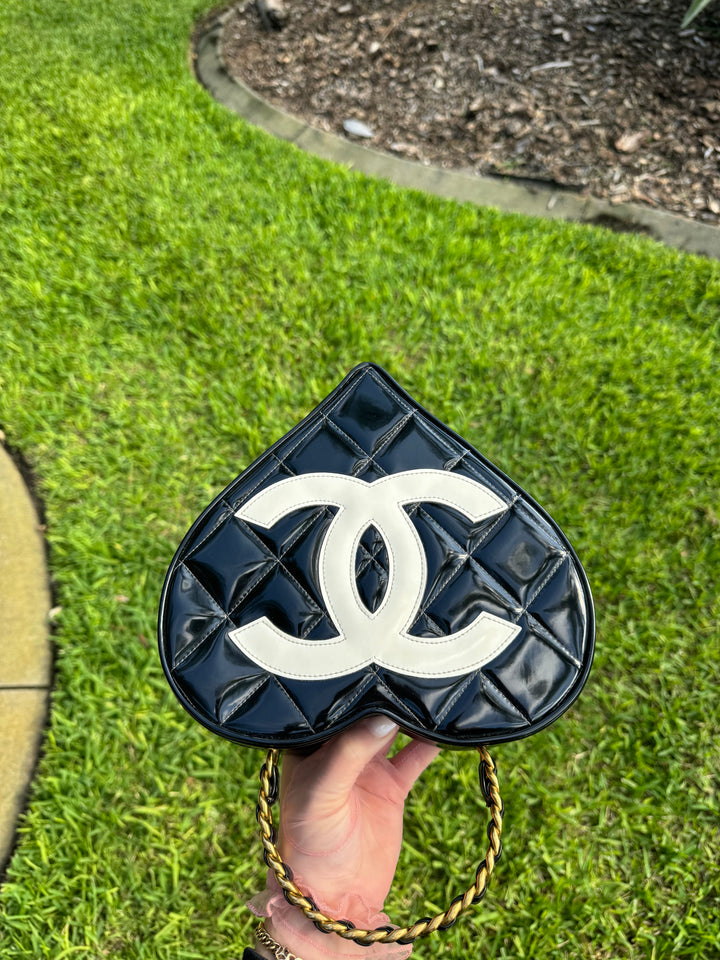 Chanel 1995 CC Heart Vanity Bag