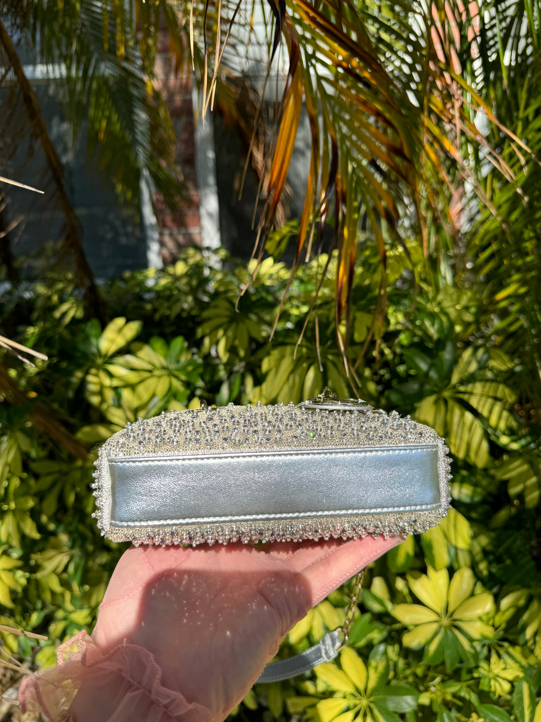 2023 Lady D-Joy Silver Embellished Micro Bag