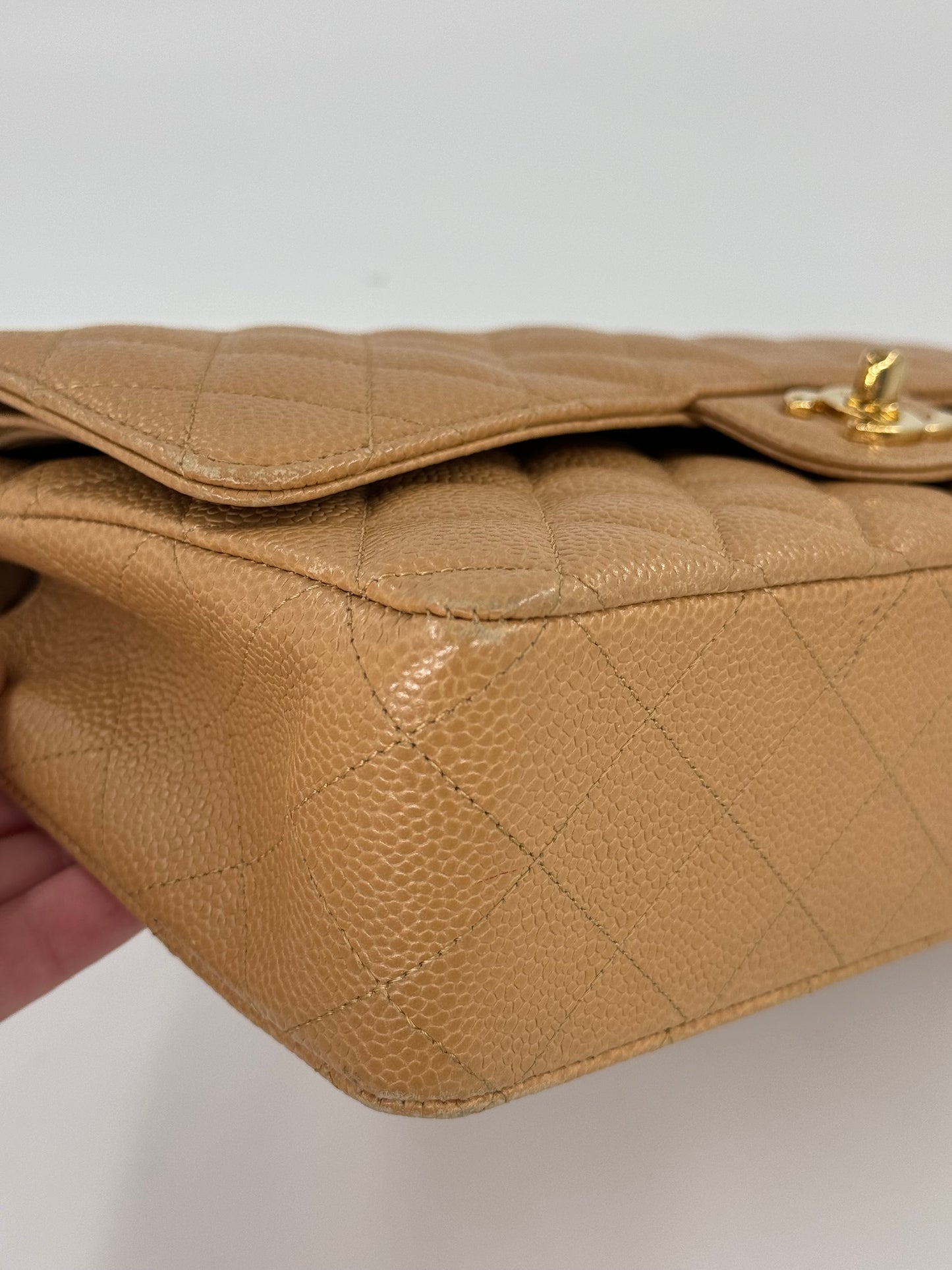 Chanel 2005 Medium Caramel Caviar Classic Flap