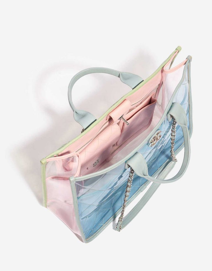 Chanel Coco Splash Lambskin PVC Shopping Tote